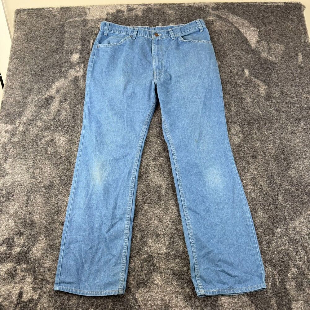 Vtg 80's Levi's Bootcut Orange Tab Denim Jeans Men's 36X36(34X29) Made In USA